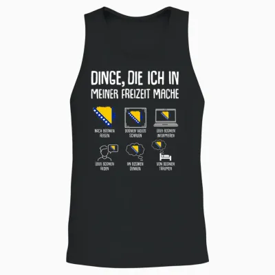 Bosnien Reise Damen Herren Kinder Langarmshirt Unisex Tank Top - Black