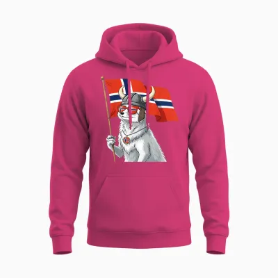 Norway Flag Norge Norwegian Pride Unisex Hoodie - Heliconia