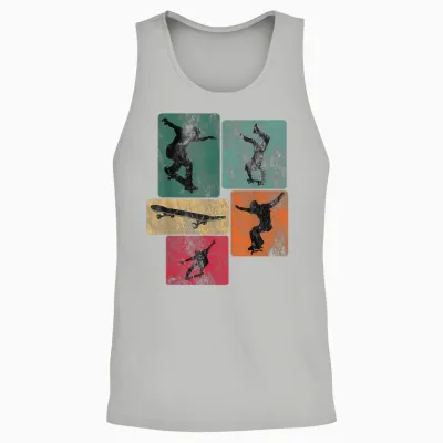 Skater Skateboard Stunt Skater Boys Unisex Tank Top - Ash