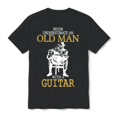 Old Man with a Guitar Unisex T-Shirt - Black