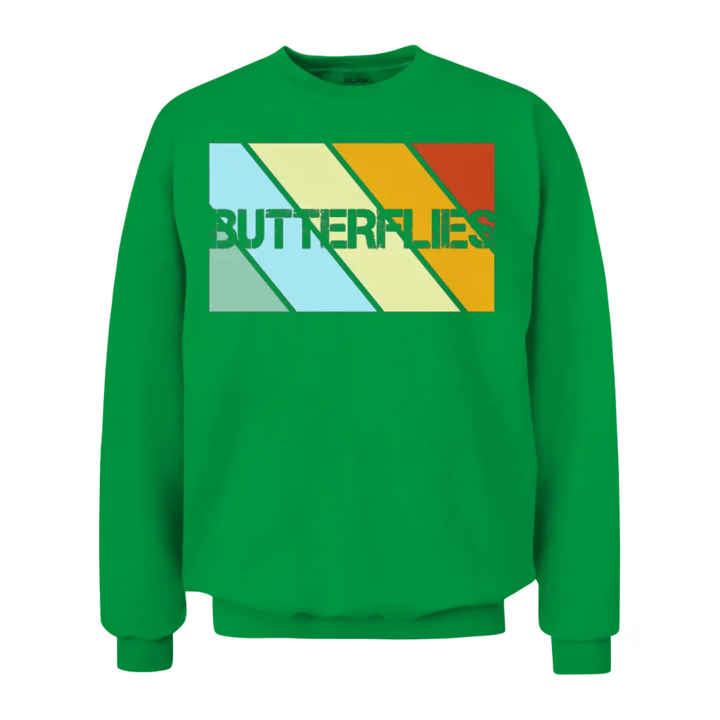 Butterfly Retro Unisex Sweatshirt - Irish Green