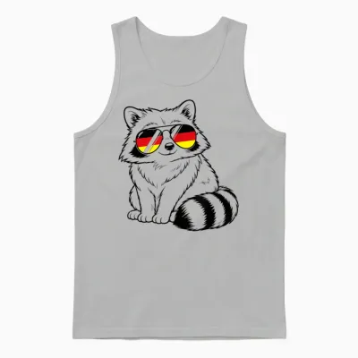 Deutsche Flagge Waschbär Deutsch Deutschland Waschbären Unisex Tank Top - Ash