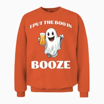 Funny Halloween Drinking Unisex Sweatshirt - Orange