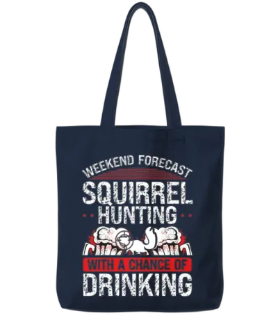 Squirrel Hunting Team Squirrel Removal Technician Tote Bags - Navy