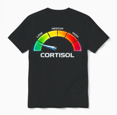 Humor Stress Low Cortisol Levels Unisex T-Shirt - Black