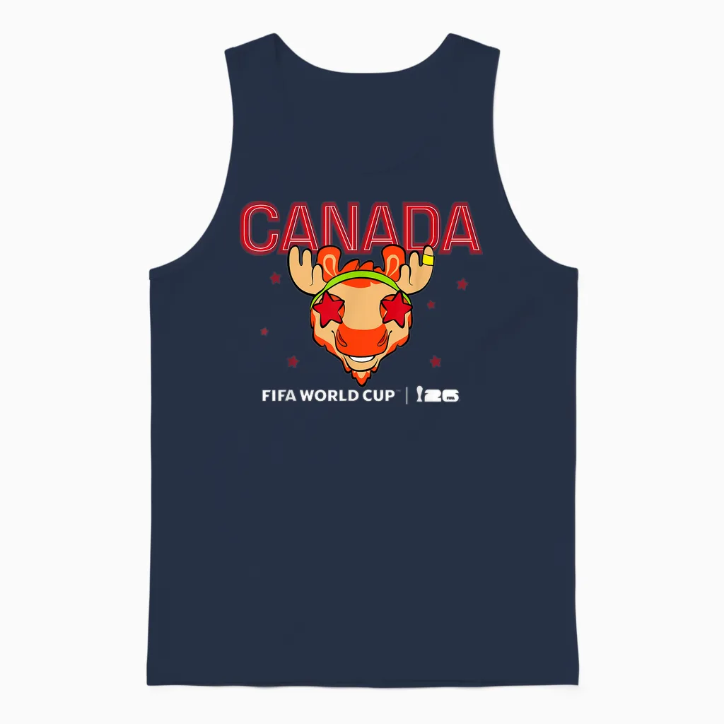 Fifa World Cup26 Canada Mascotte Stars Unisex Tank Top in Navy