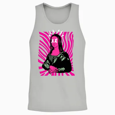 Bold Mona Lisa Unisex Tank Top - Ash