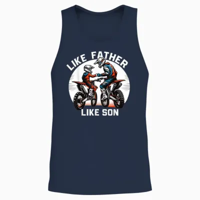 Dirt Bike Family Vater Sohn Motocross Offroad Mx Dad Jungen Unisex Tank Top - Navy