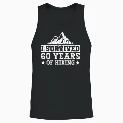 I Survived 60 Years of Hiking - Hiking 60th Unisex Tank Top - Black