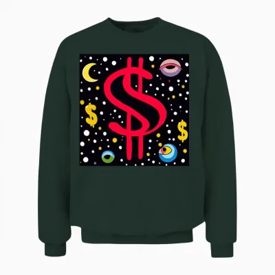 Dollar Sign Eyes Album Cover Unisex Sweatshirt - Forest