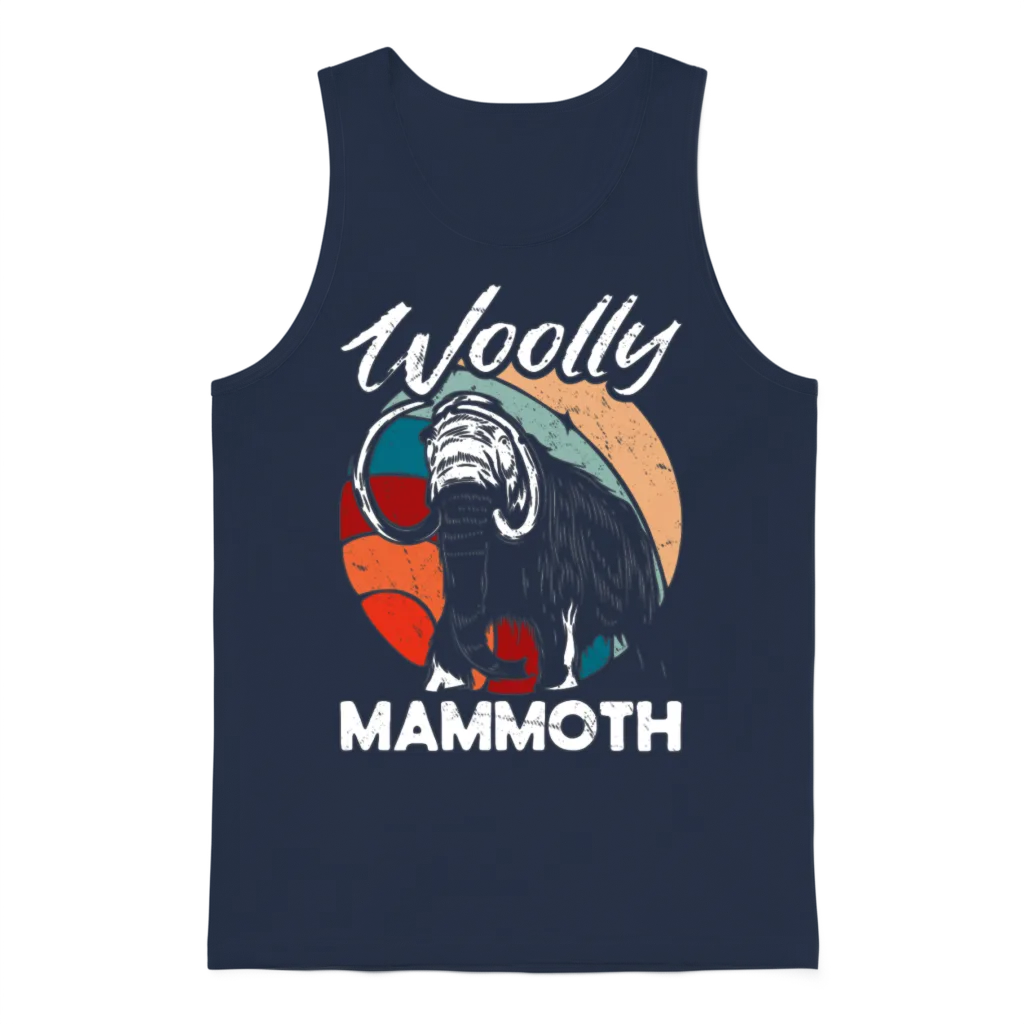 Retro Mammoth Humor โ Memes & Unisex Tank Top - Navy