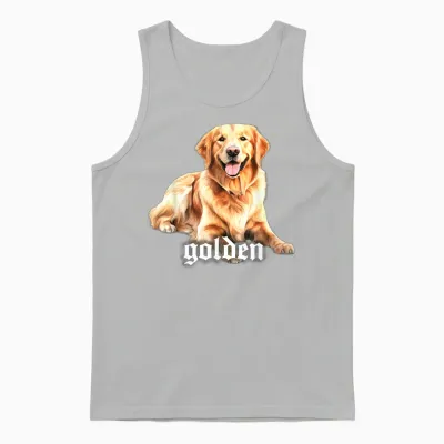Golden Retriever Unisex Tank Top - Ash