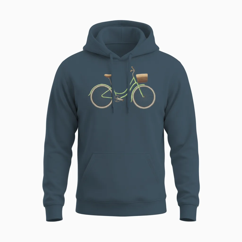 Bicycle Retro Unisex Hoodie in Dark Heather