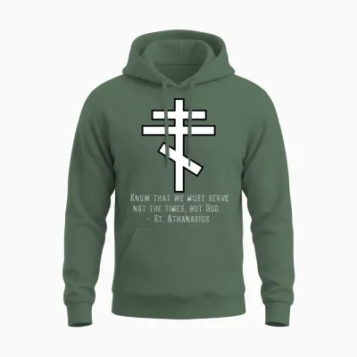 Eastern Orthodox Christian Unisex Hoodie - Military Green