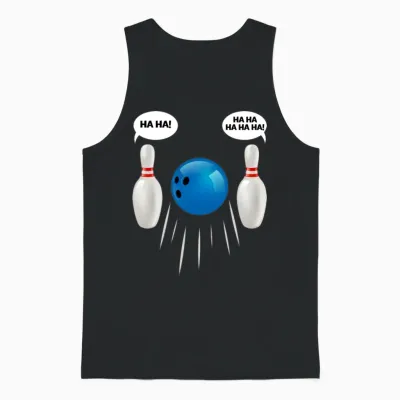 Funny Bowling Gift for Bowlers Unisex Tank Top - Black