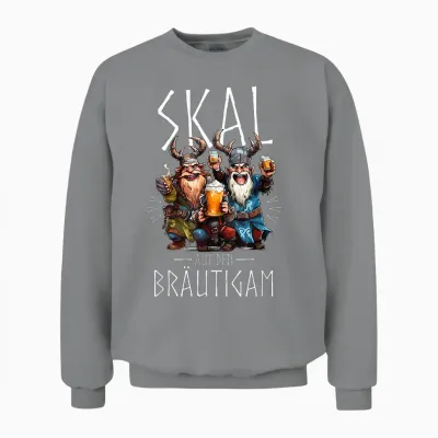 Jga Vikings Skal Auf Den Bräutigam Wikinger Schwarz Unisex Sweatshirt - Sport Grey