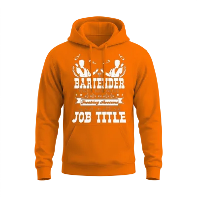 Funny Bartender Unisex Hoodie - Safety Orange