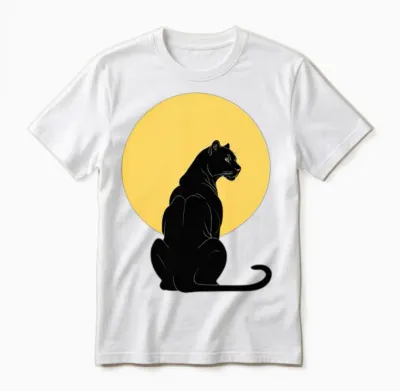 Silhouette Black Panther Unisex T-Shirt - White