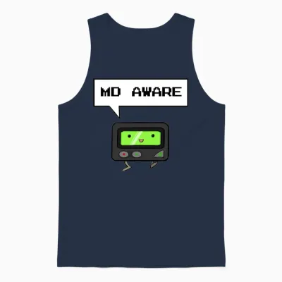 Md Aware Unisex Tank Top - Navy