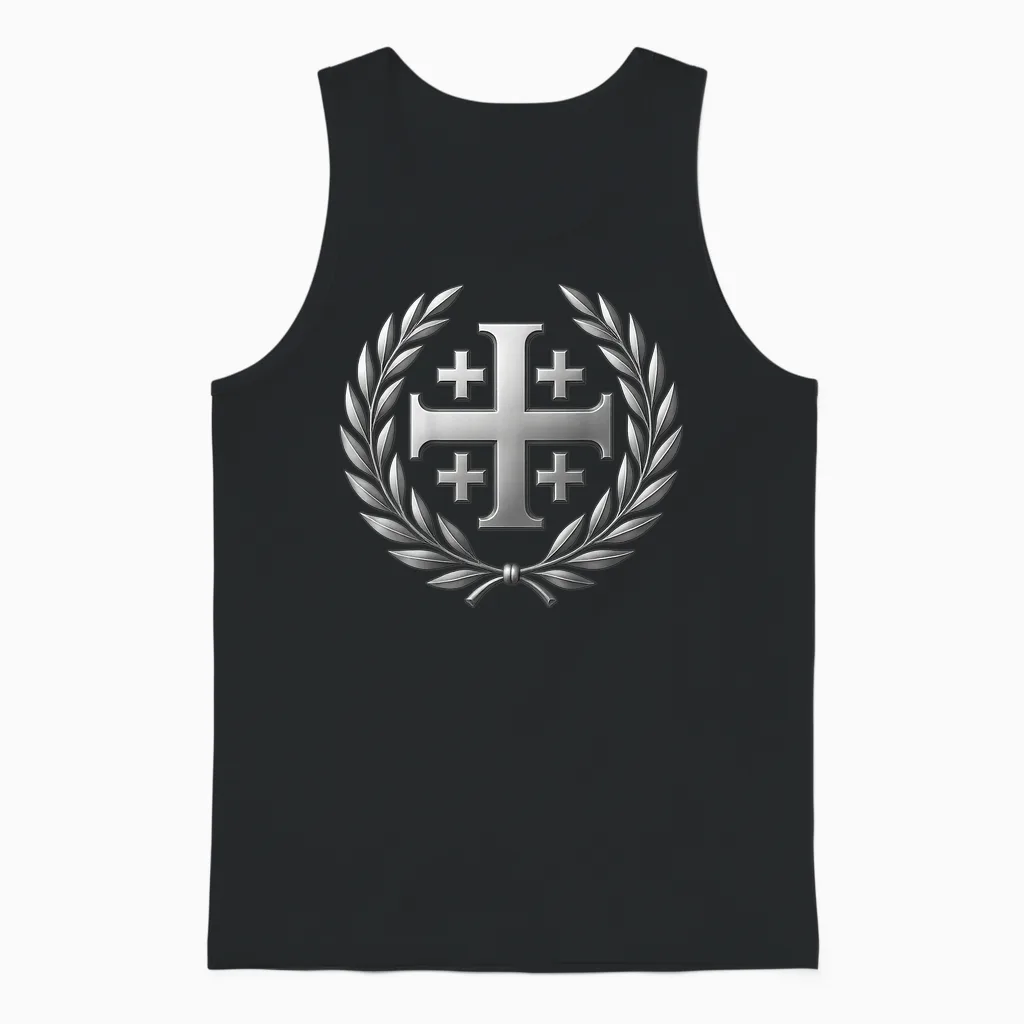 Croix De Jérusalem - Chrétien Catholique Unisex Tank Top in Black