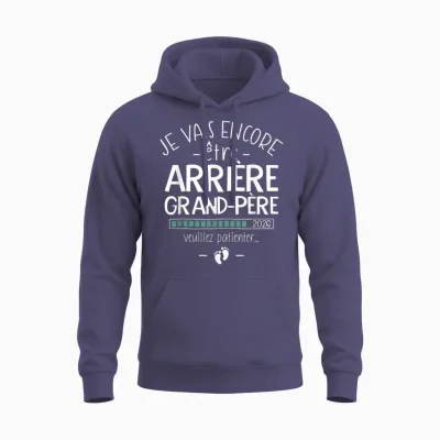 Encore Grand-Père 2026 - Announcement 2eme Bébé En Route Unisex Hoodie - Heather Sport Dark Navy