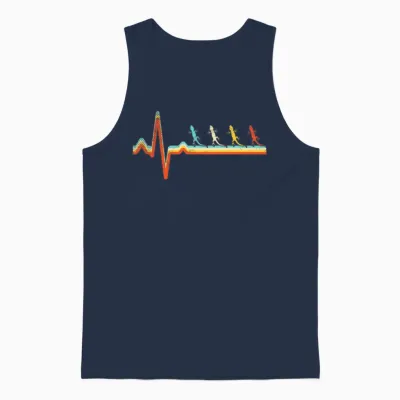 Lizard Retro Unisex Tank Top - Navy