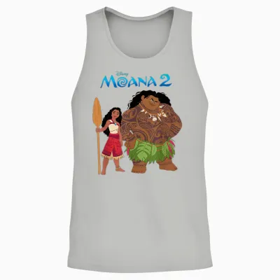 Disney Moana 2 Maui & Moana Oceania Duo T-Shirt, Gray Unisex Tank Top - Ash