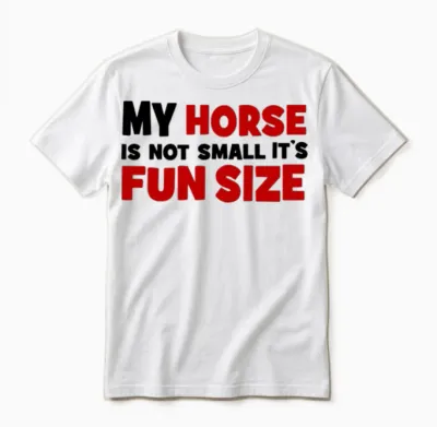 Small Horse Unisex T-Shirt - White