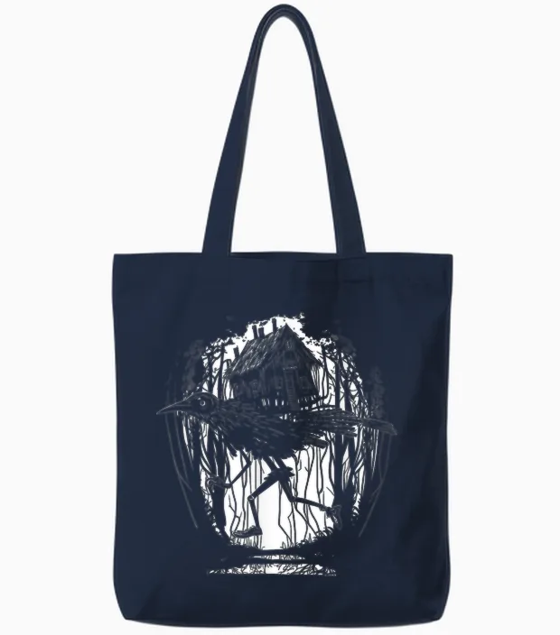 Haus Von Baba Yaga Slawische Folklore Russland Märchen Kunst Tote Bags in Navy
