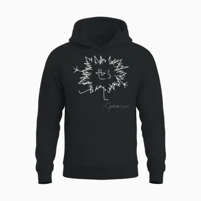 Woolly Beastie Freaks Out - Bestiolus Cerritus Unisex Hoodie - Black