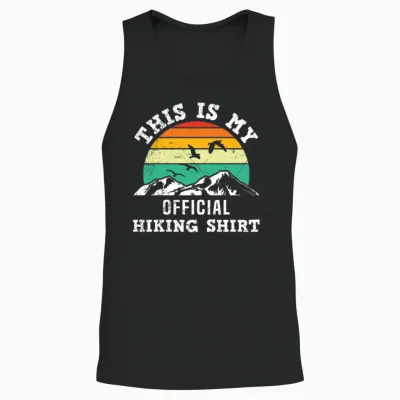 Hiker This Is My Offficial Hiking Unisex Tank Top - Black