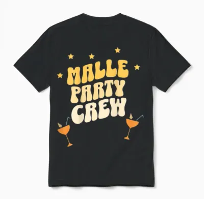 Malle Party Crew Urlaub Outfit Mallorca Unisex T-Shirt - Black