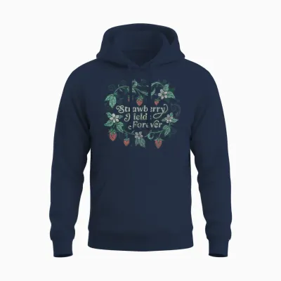 Die Beatles - Strawberry Fields Forever Unisex Hoodie - Navy