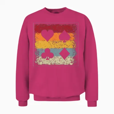 Poker Retro Unisex Sweatshirt - Heliconia