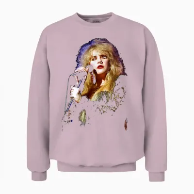 Stevie Nicks Fleetwood Mac Sänger Live 1990 Unisex Sweatshirt - Light Pink