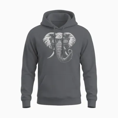 Vintage State of Alabama Elephant Lovers Unisex Hoodie - Charcoal