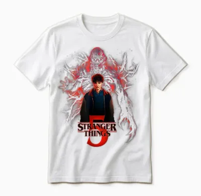Stranger Things Will Versus Vecna Officially Licensed Unisex T-Shirt - White