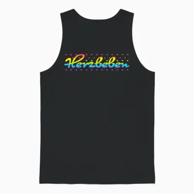 Herzbeben - Liebe, Gefühl, Regenbogen, Liebe, Herz Unisex Tank Top - Black