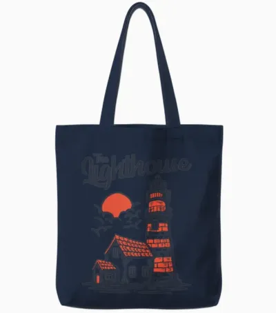 The Lighthouse Tote Bags - Navy