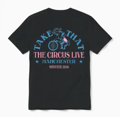 Take That the Circus Live Manchester Unisex T-Shirt - Black