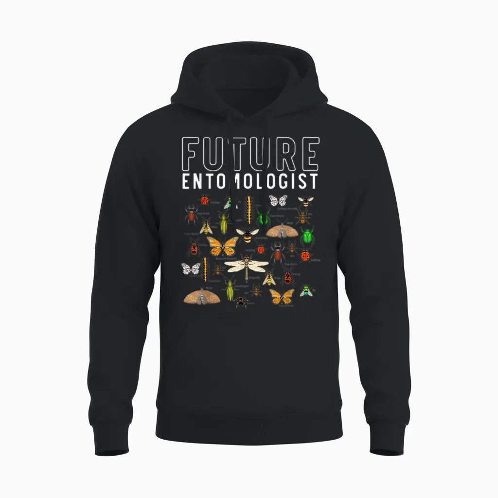 Zukünftiger Entomologe Jungen Mädchen Insekt Käfer Unisex Hoodie in Black