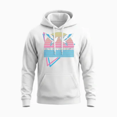 Pigeon Retro Unisex Hoodie - White
