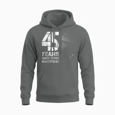 45e Anniversaire Homme Basketteur Basket-Ball 45 Ans Unisex Hoodie - Graphite Heather