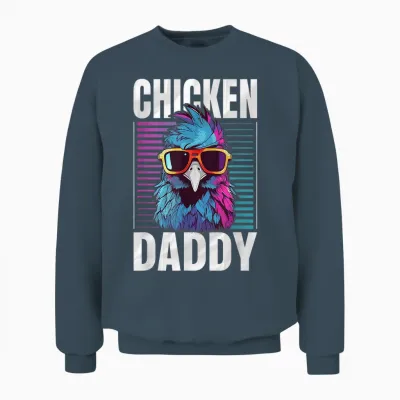 Chicken Daddy - Ein Lustiges Design Für Jeden Hahn Im Korb Unisex Sweatshirt - Dark Heather