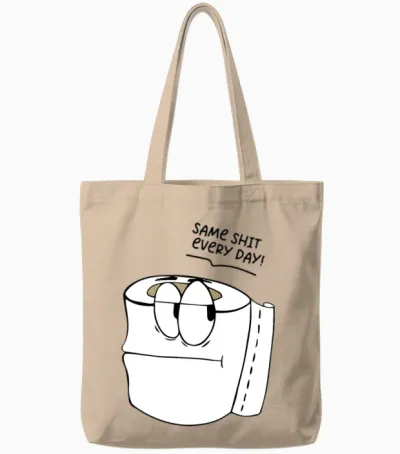 Funny Toilet Paper Shirt Funny Picture Tote Bags - Natural
