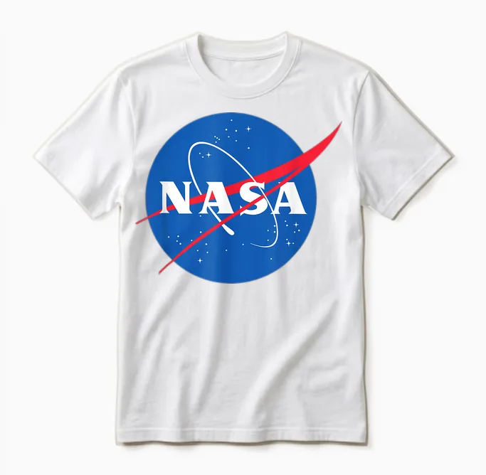 Official Nasa Logo Unisex T-Shirt in White