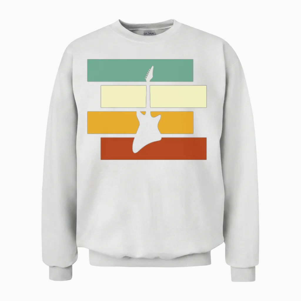 Rock Retro Unisex Sweatshirt in White