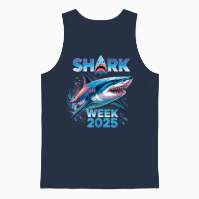 Shark Lover 2025 - Ocean Conservation Week Unisex Tank Top - Navy
