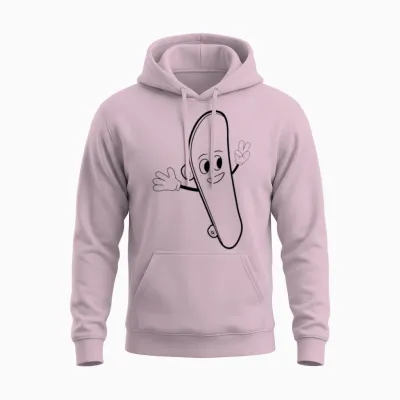 Funny Skateboarding Funny Skateboard Unisex Hoodie - Light Pink