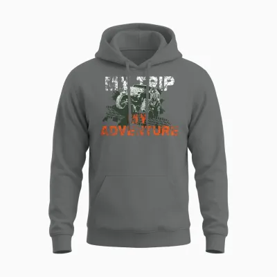 My Trip My Adventure Jeep 4x4 Offroad Unisex Hoodie - Graphite Heather